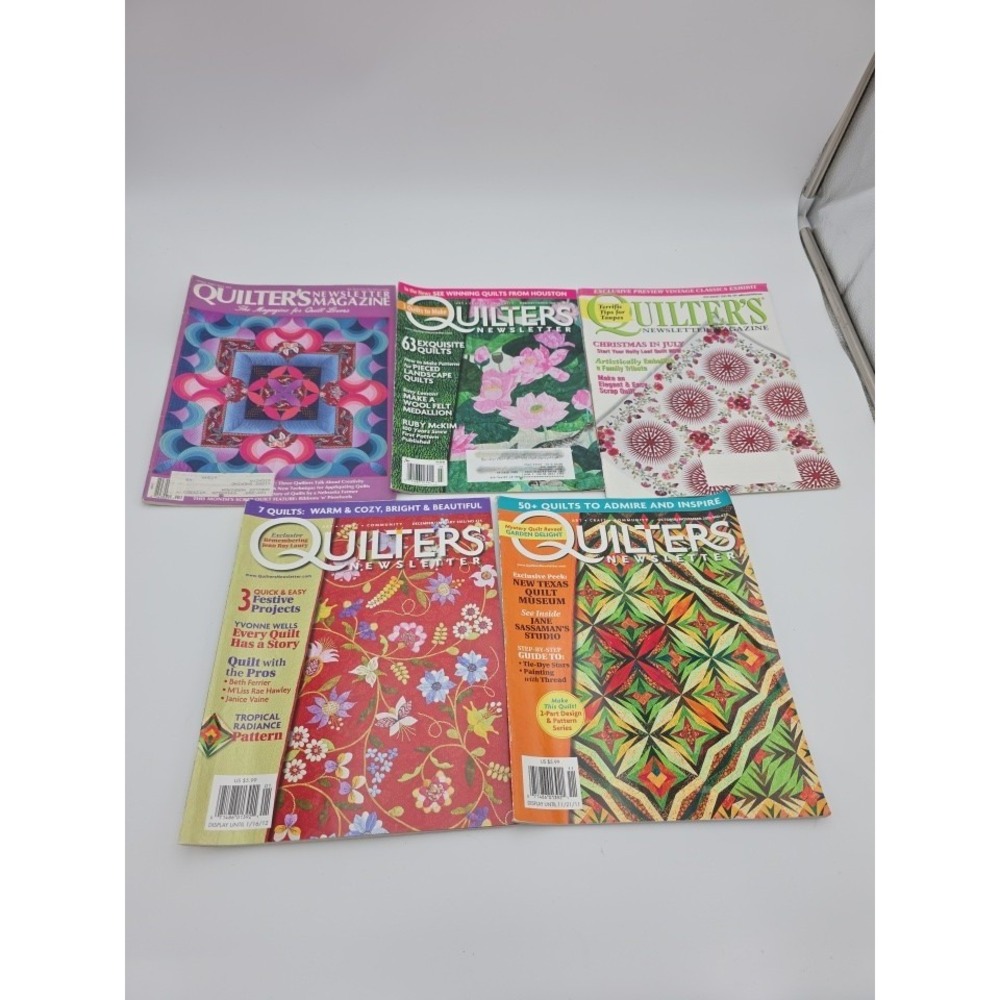 Lot of 5 Quilter's Newsletter Magazines Quilt Patterns & Ideas!!!